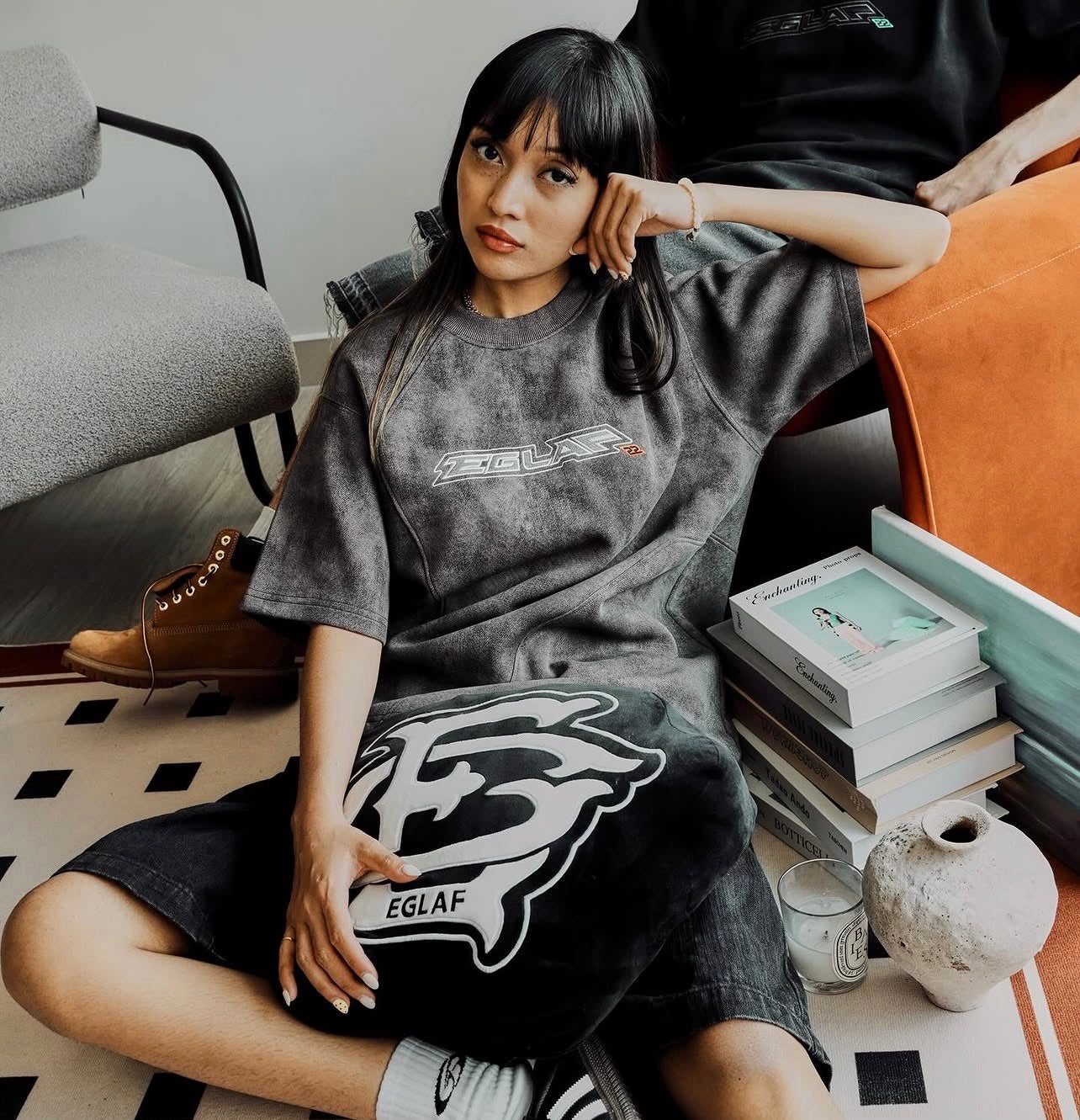 EGLAF BASIC26 PANEL TEE GREY