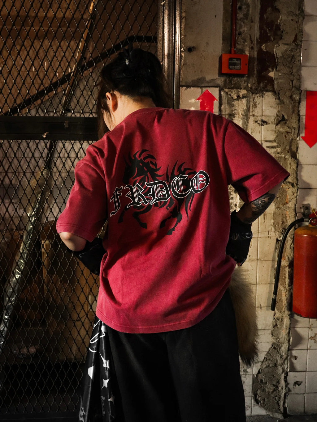 FRDCO EMP WASHED TEE RED