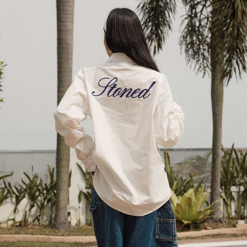 Stoned & Co. Blessed25 long-sleeve shirt White