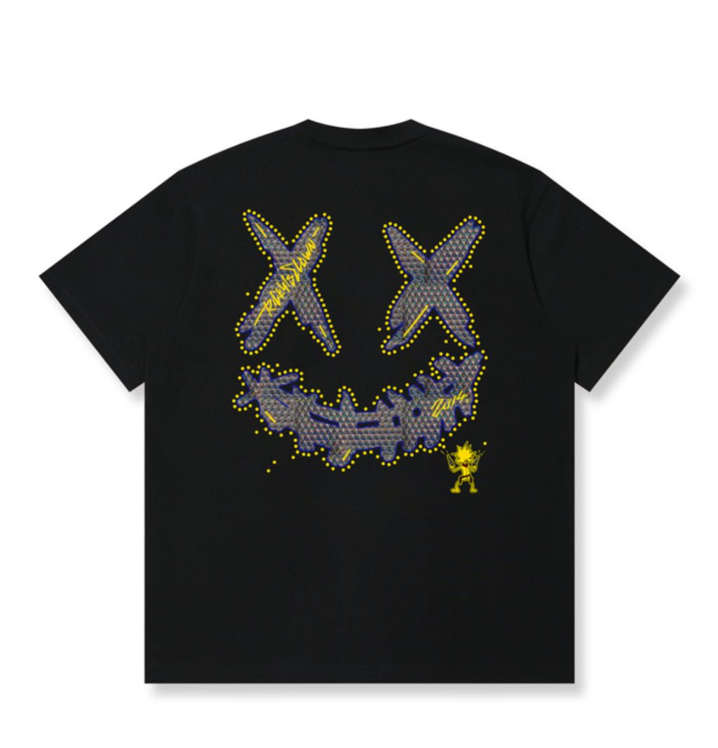 RICKYISCLOWN BLUE SNAKE SKIN T SHIRT