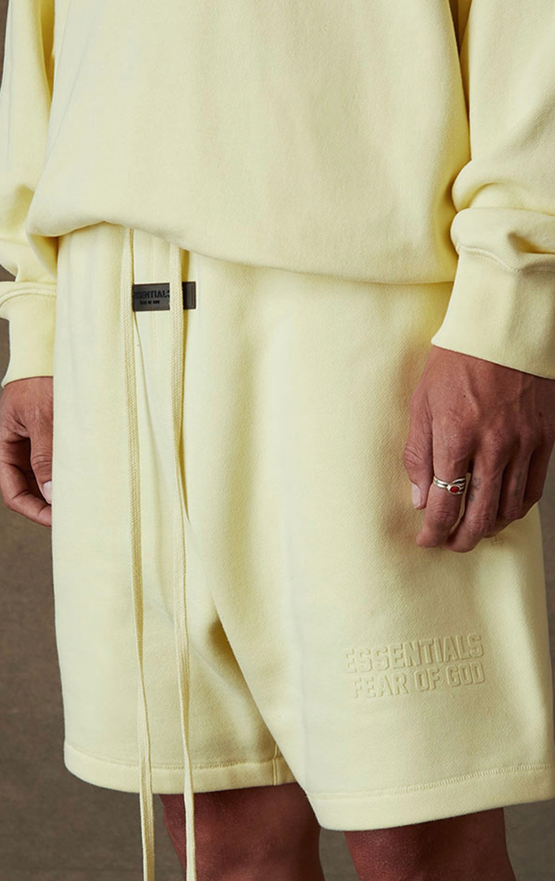 Fear of God Essentials FW22 Shorts Canary