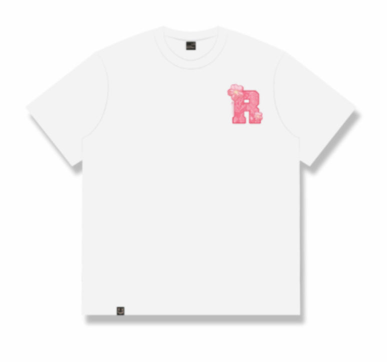RICKYISCLOWN PINK SAKURA SKIN WHITE T SHIRT