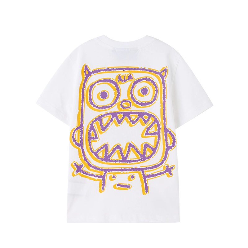 CALMMIND Yellow Crayon Monster Tee White