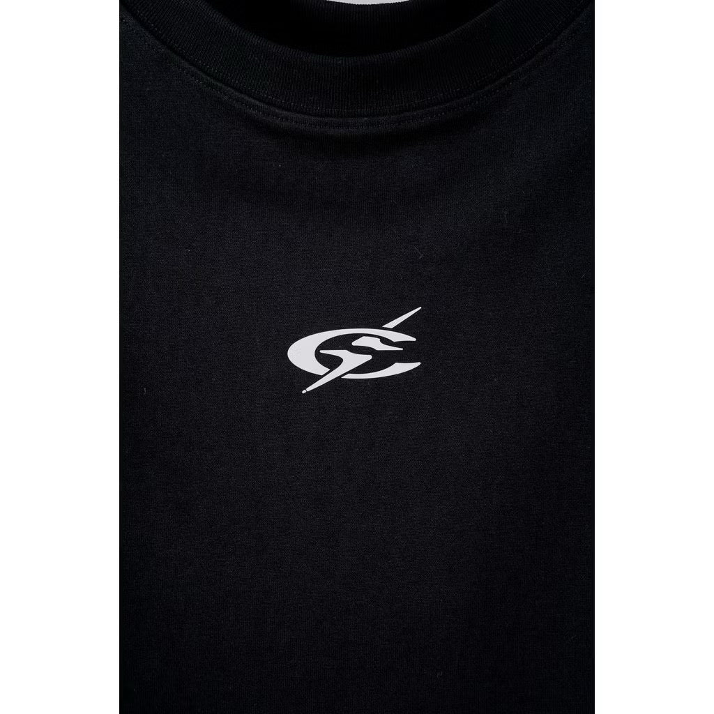 WHOCARES SERAC BOXY MINT TEE BLACK
