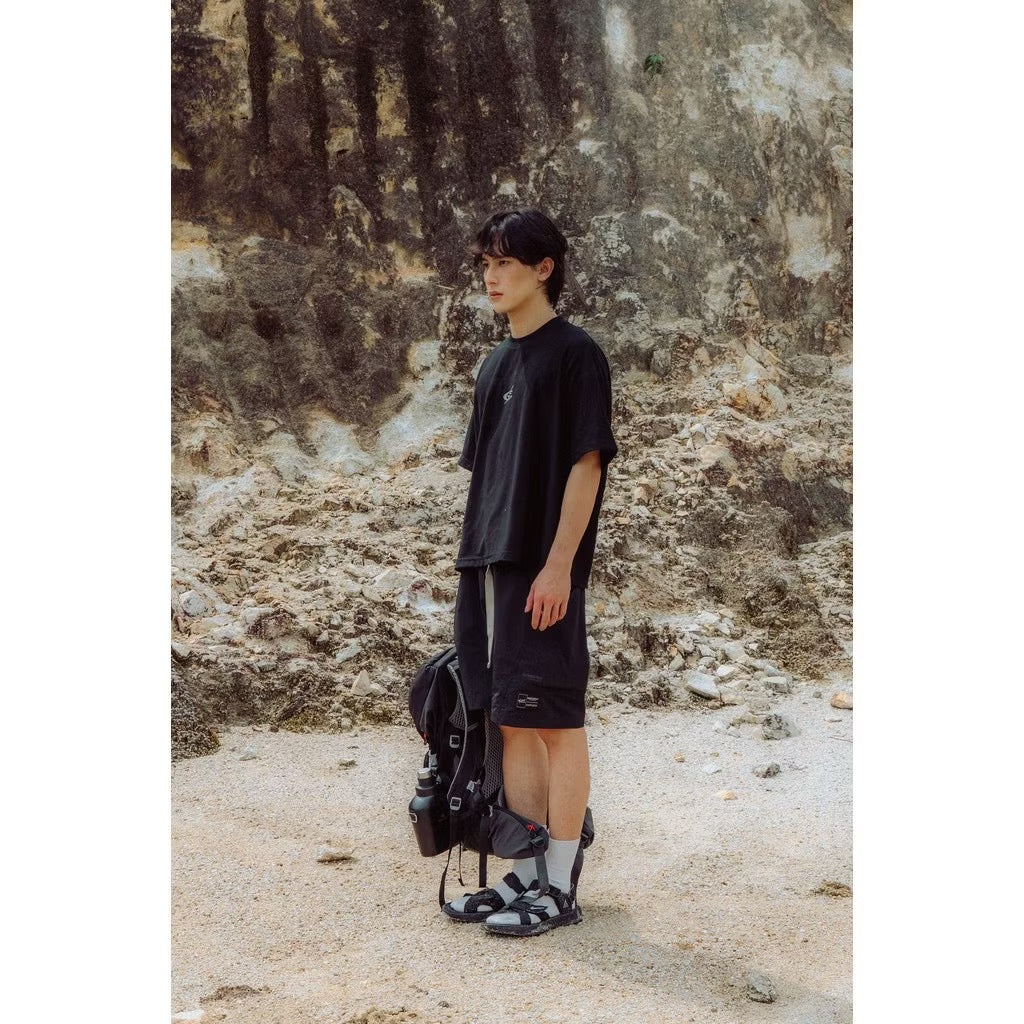 WHOCARES SERAC BOXY MINT TEE BLACK