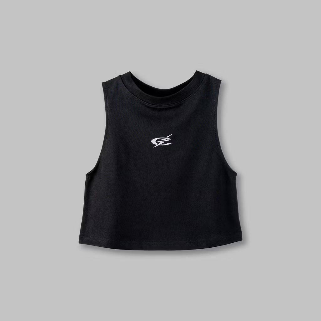 WHOCARES SERAC BOXY MINT TANK BLACK