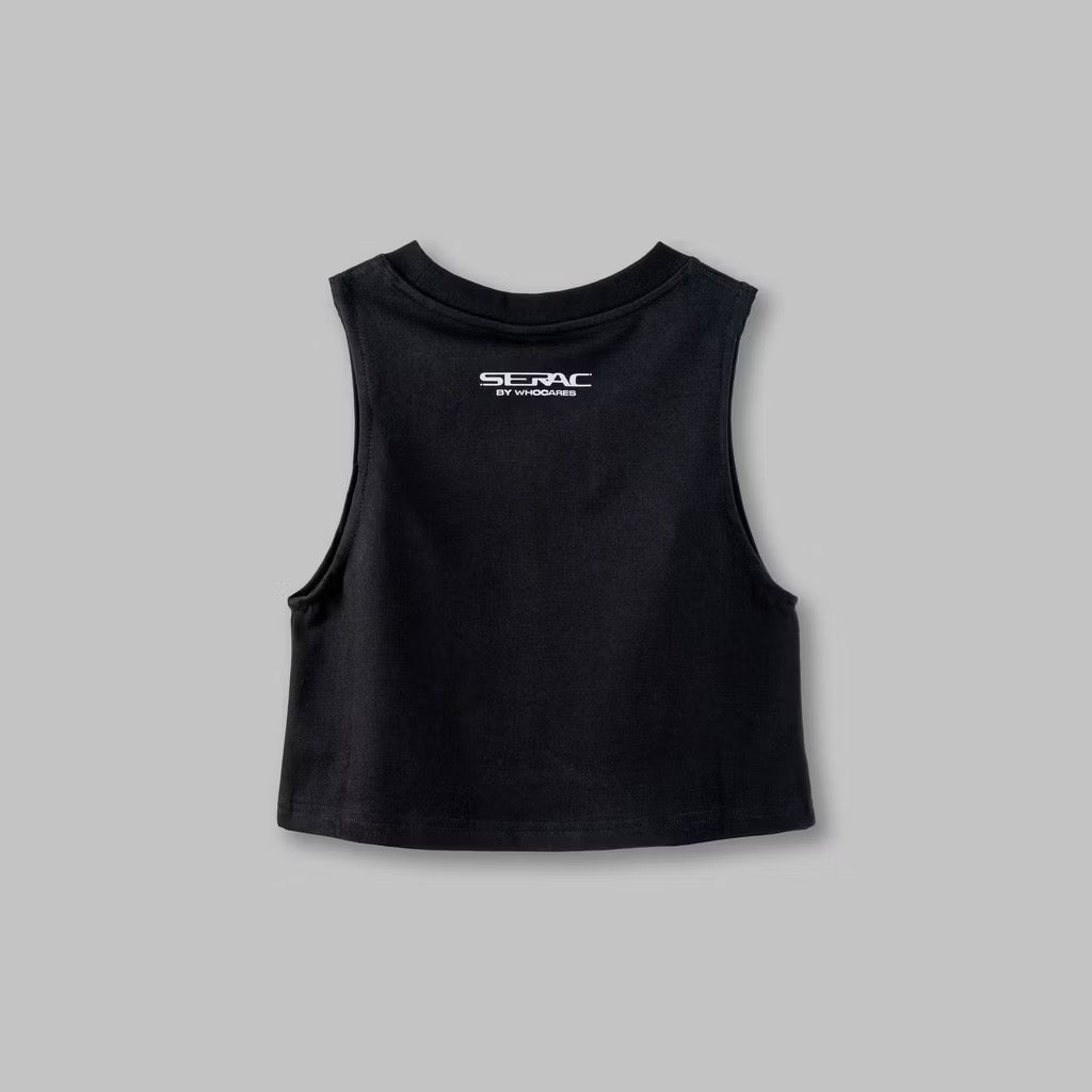 WHOCARES SERAC BOXY MINT TANK BLACK