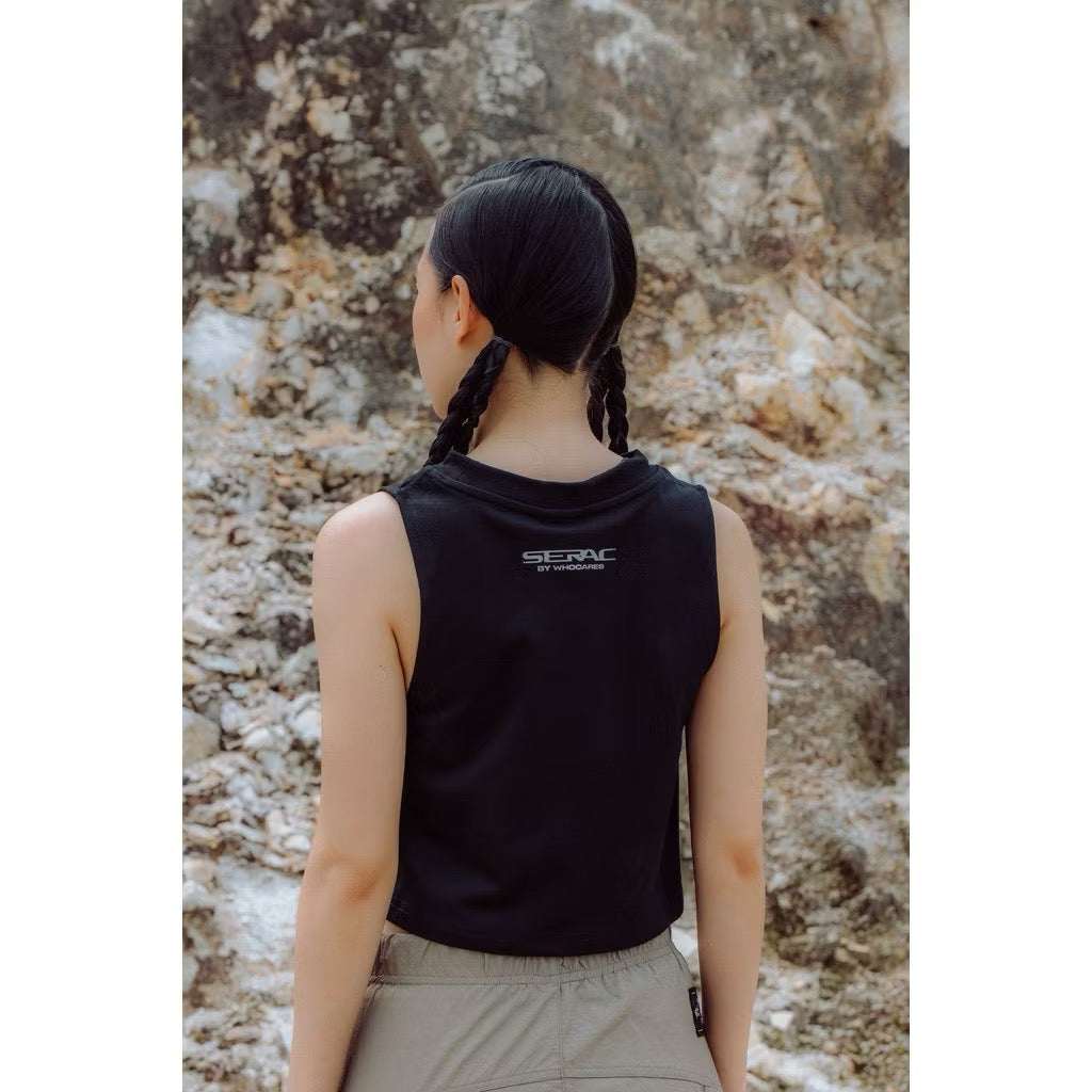 WHOCARES SERAC BOXY MINT TANK BLACK