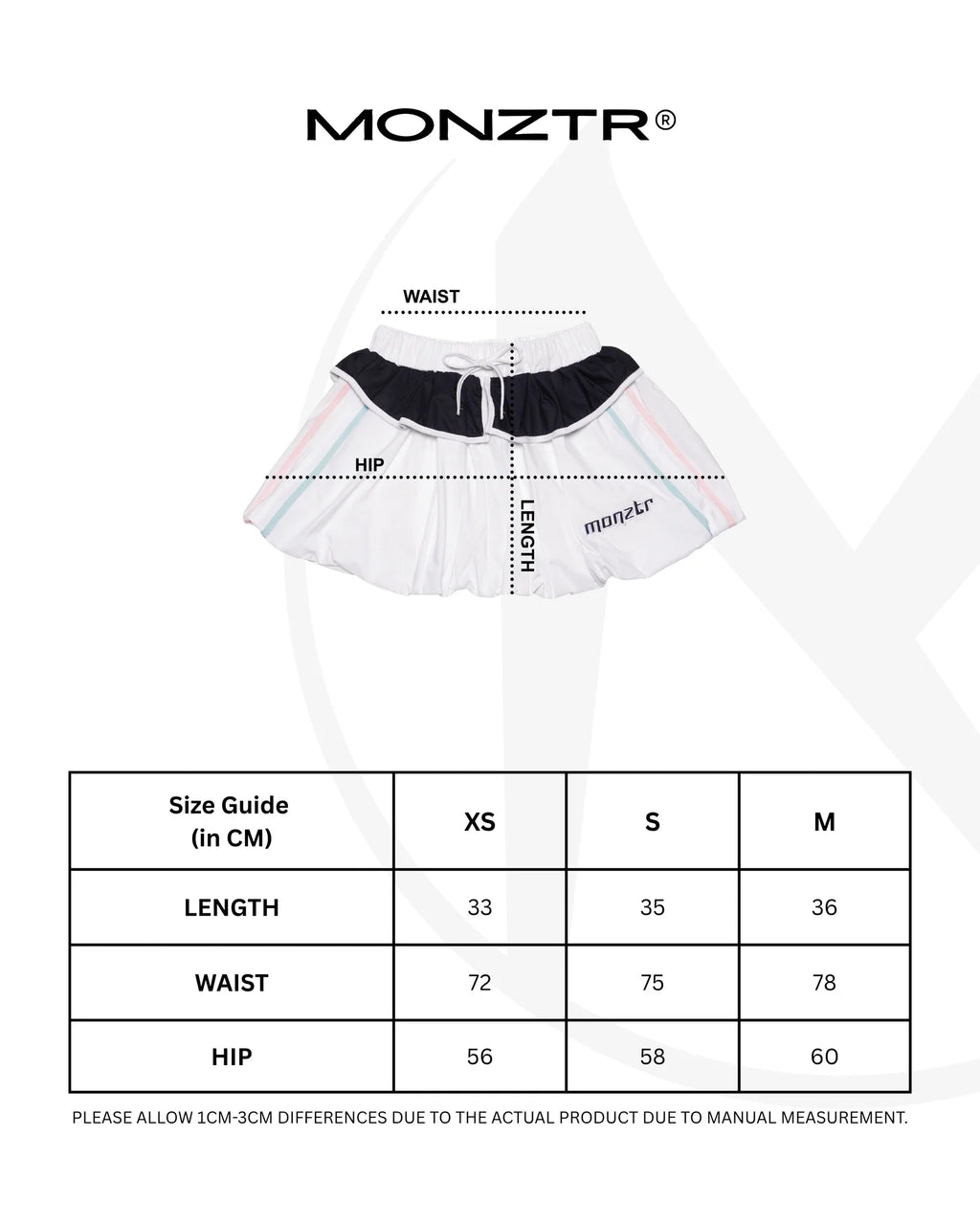 MONZTR Puffy Short (White)