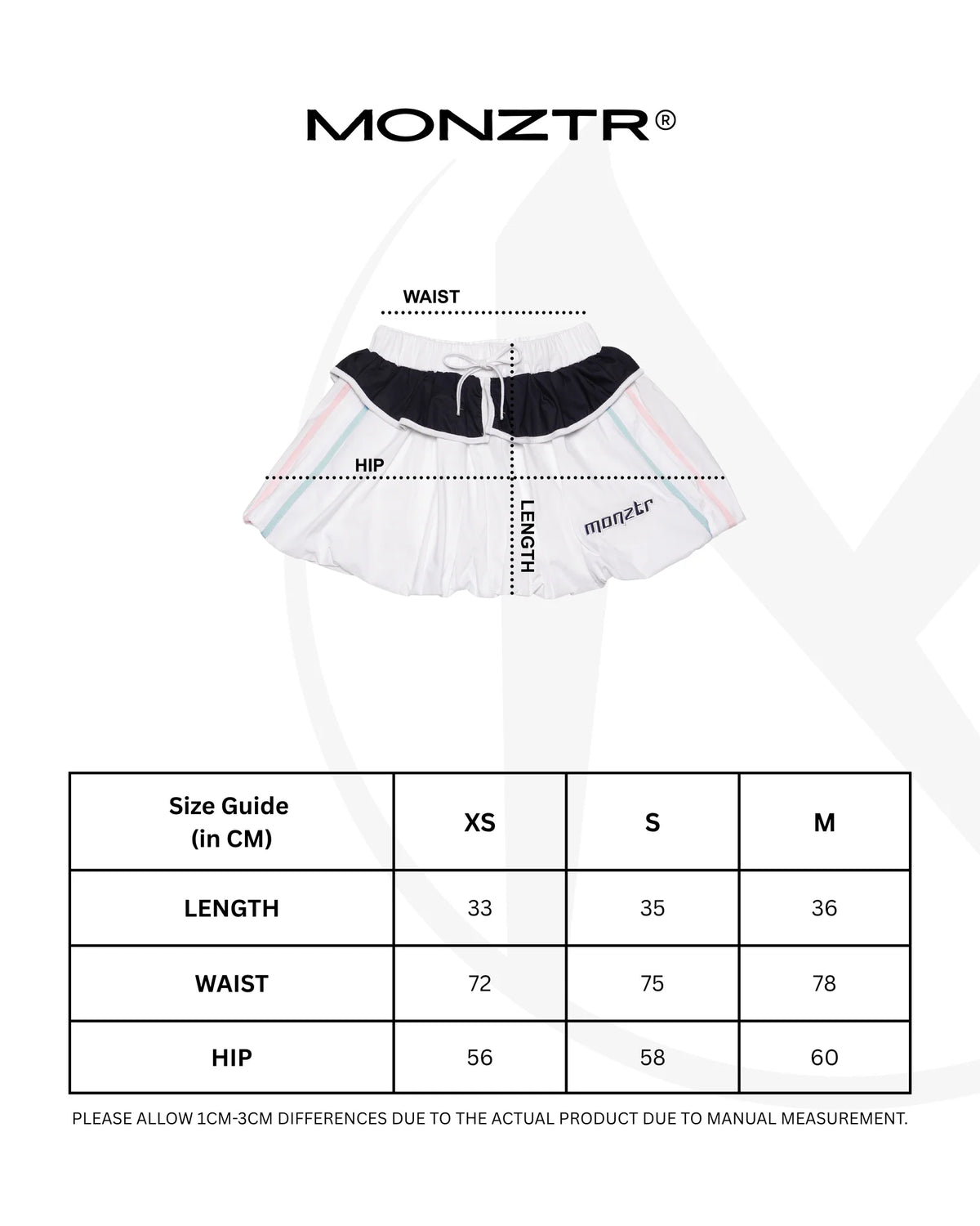MONZTR Puffy Short (White)