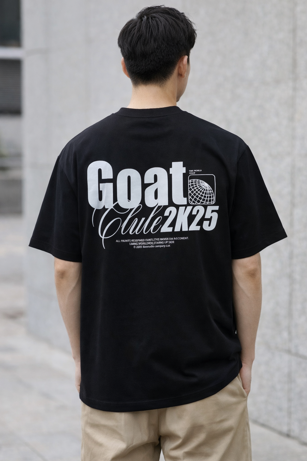 GOAT BASICS 2K25 RULE LOGO TEE SHIRT BLACK