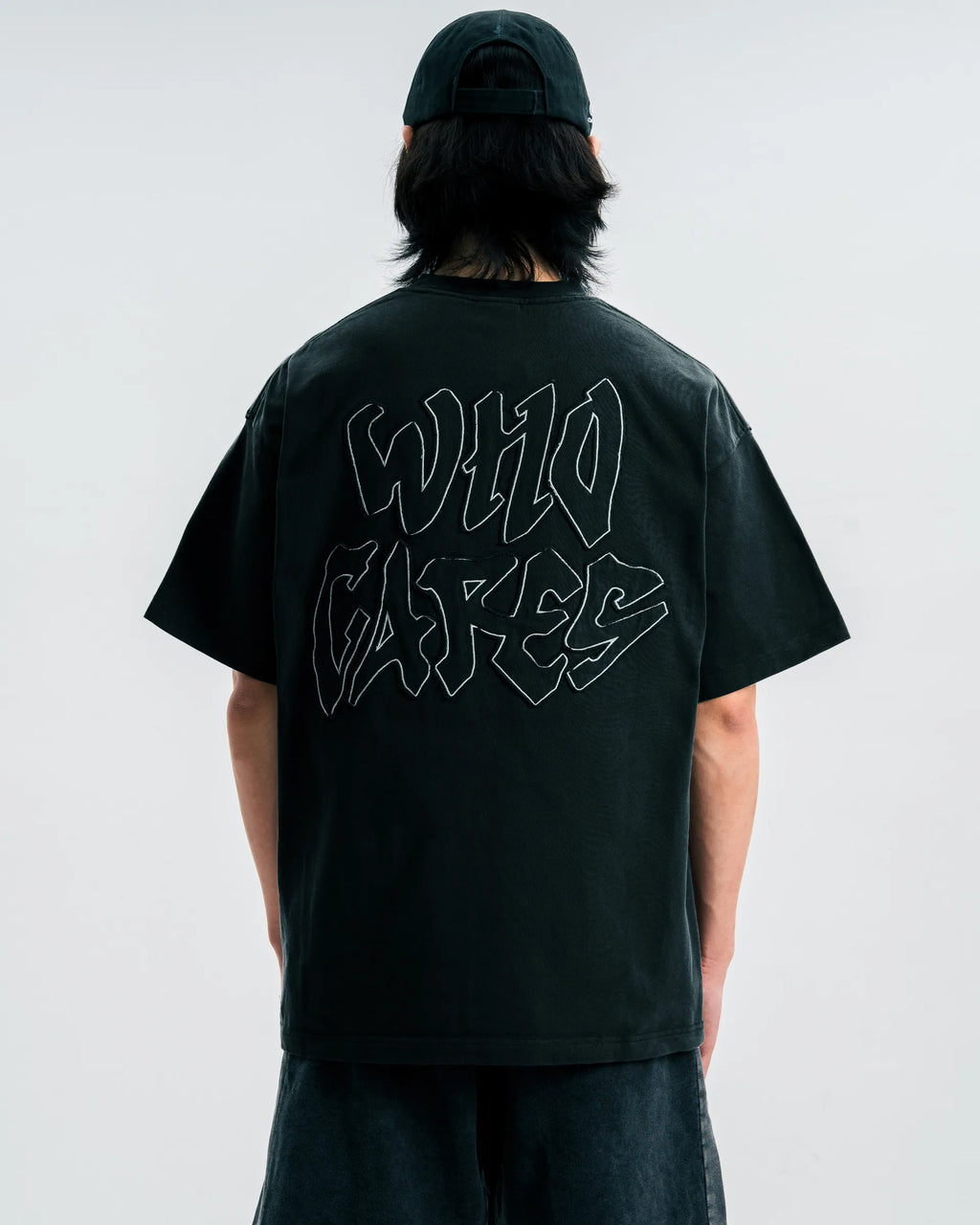 WHOCARES NO DOUBT WASH TEE BLACK