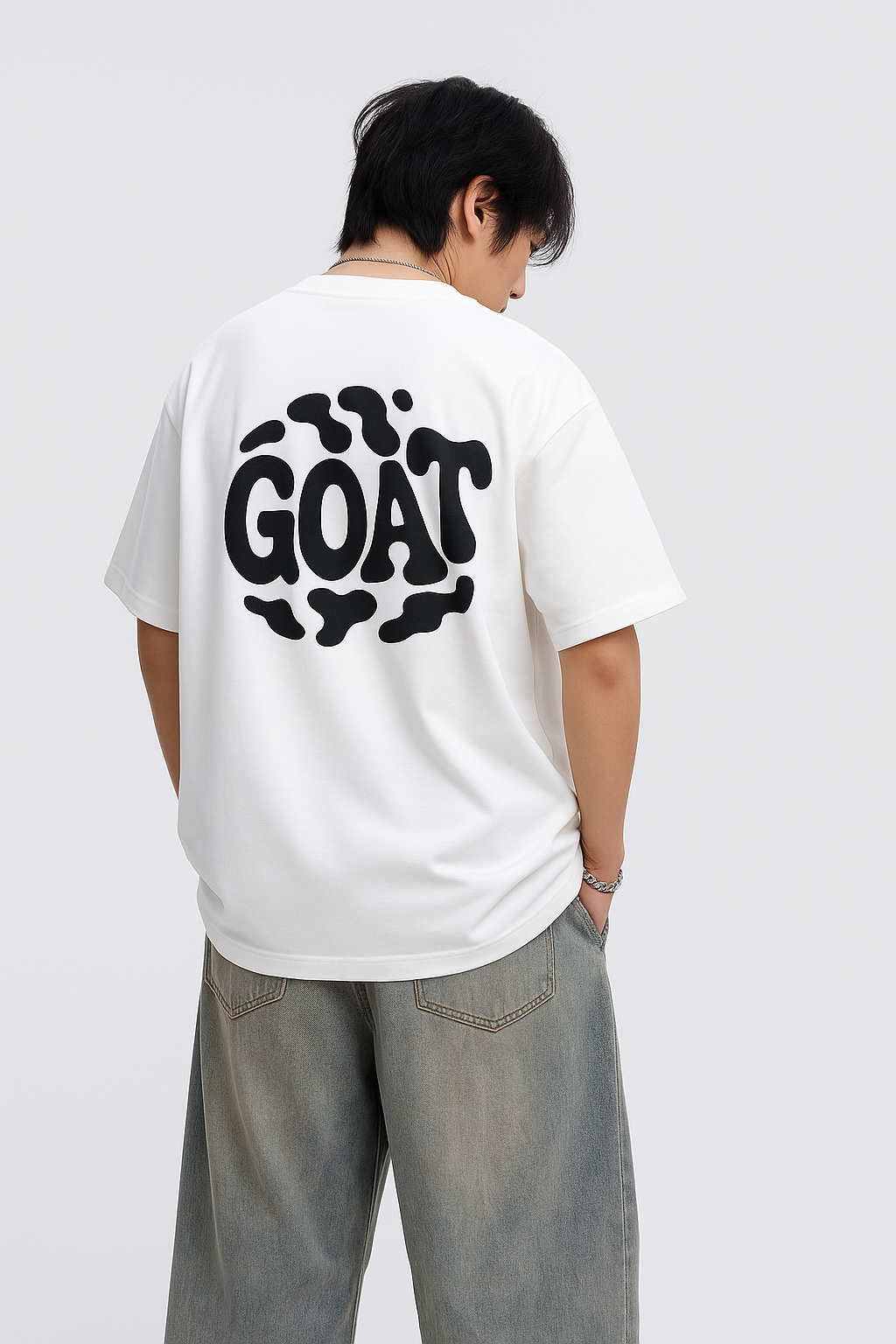 GOAT PUFFED CLOUD WHITE TEE