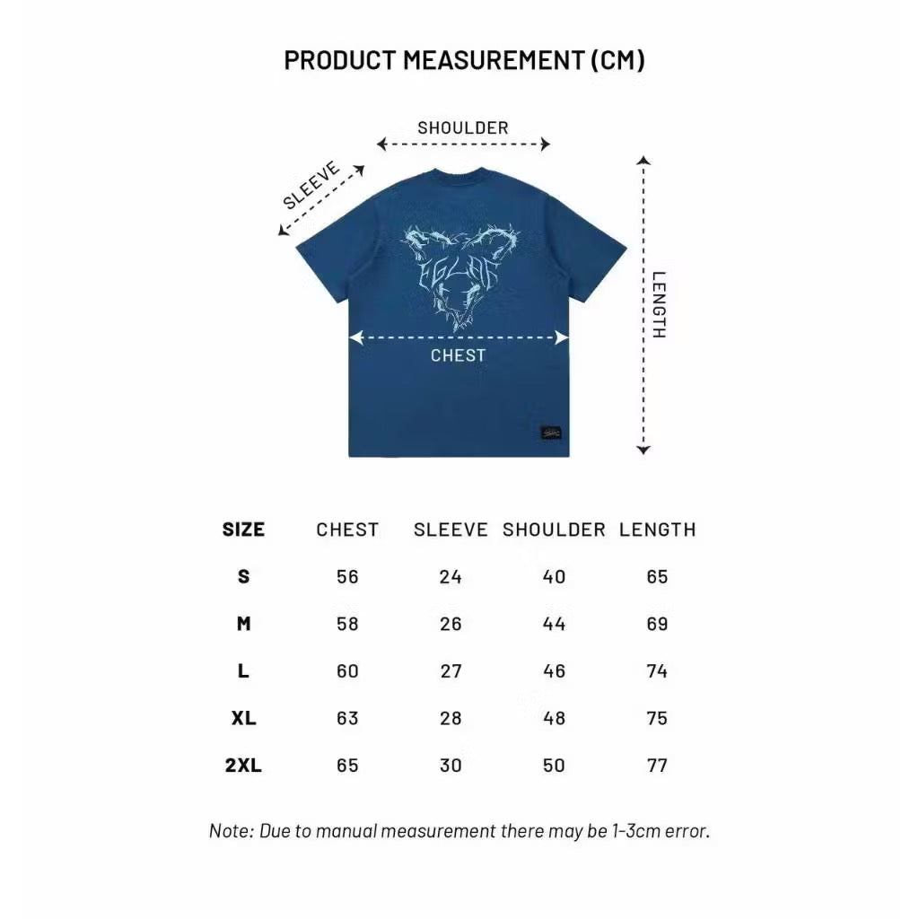 EGLAF THORN LOGO TEE COBALT BLUE