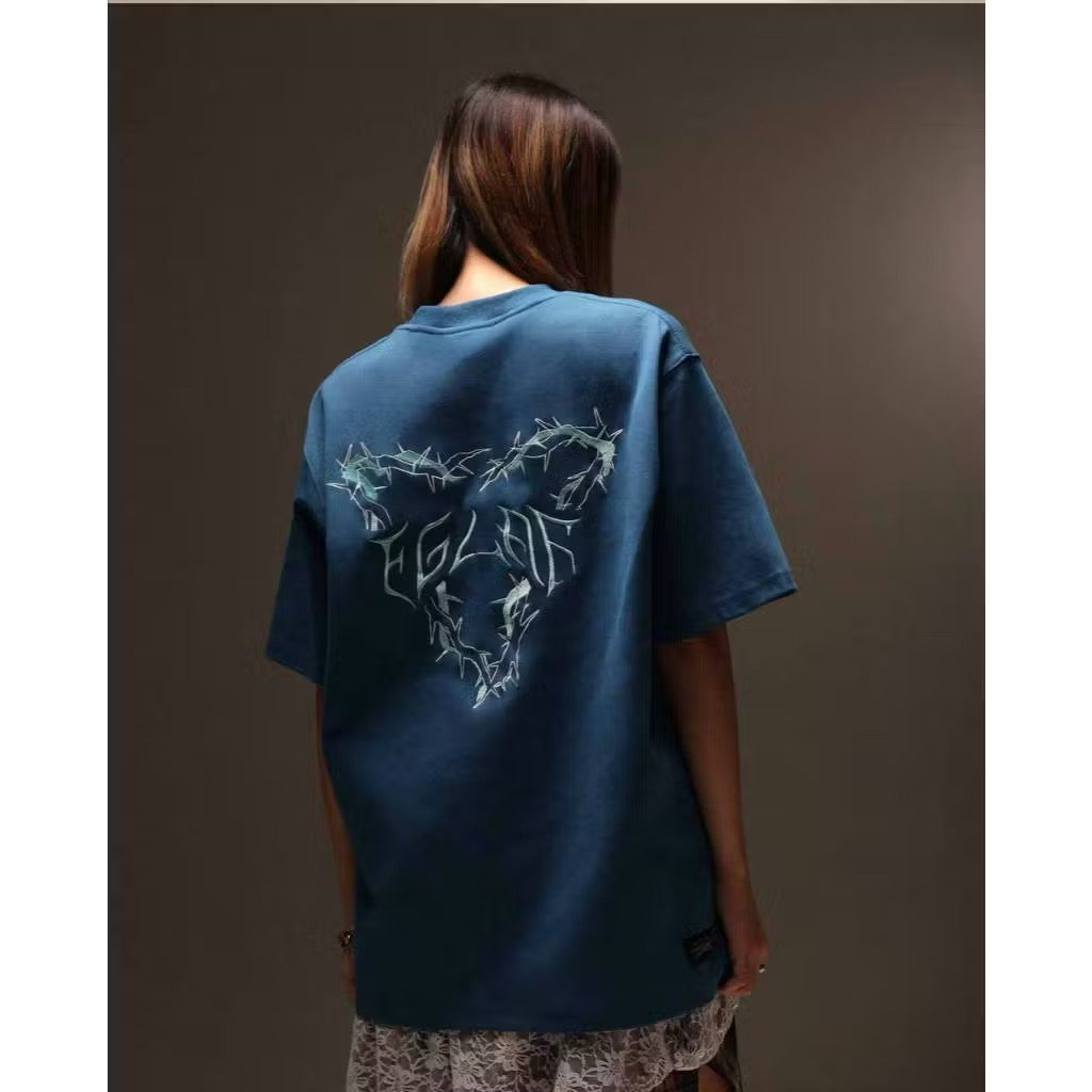EGLAF THORN LOGO TEE COBALT BLUE