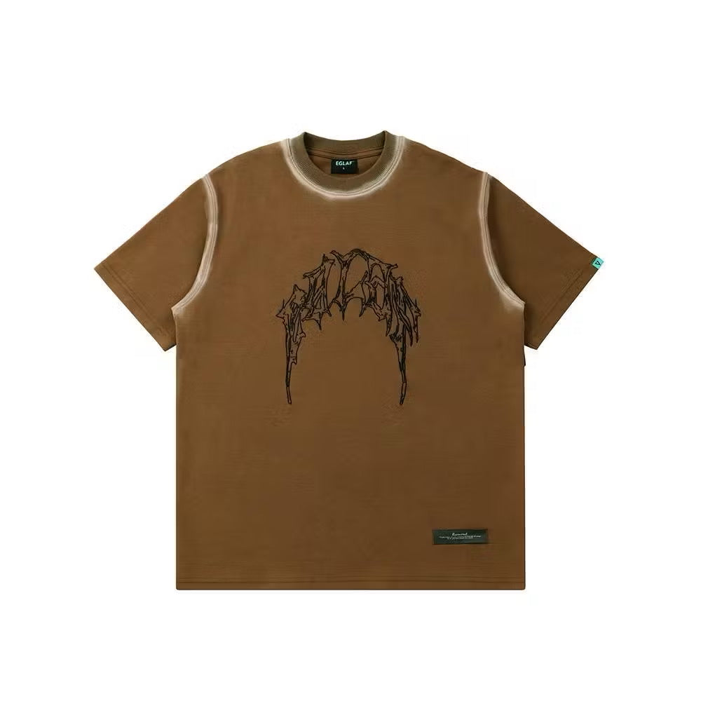 EGLAF RC STONED WASHED TEE BROWN