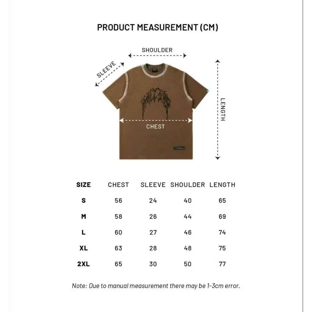 EGLAF RC STONED WASHED TEE BROWN