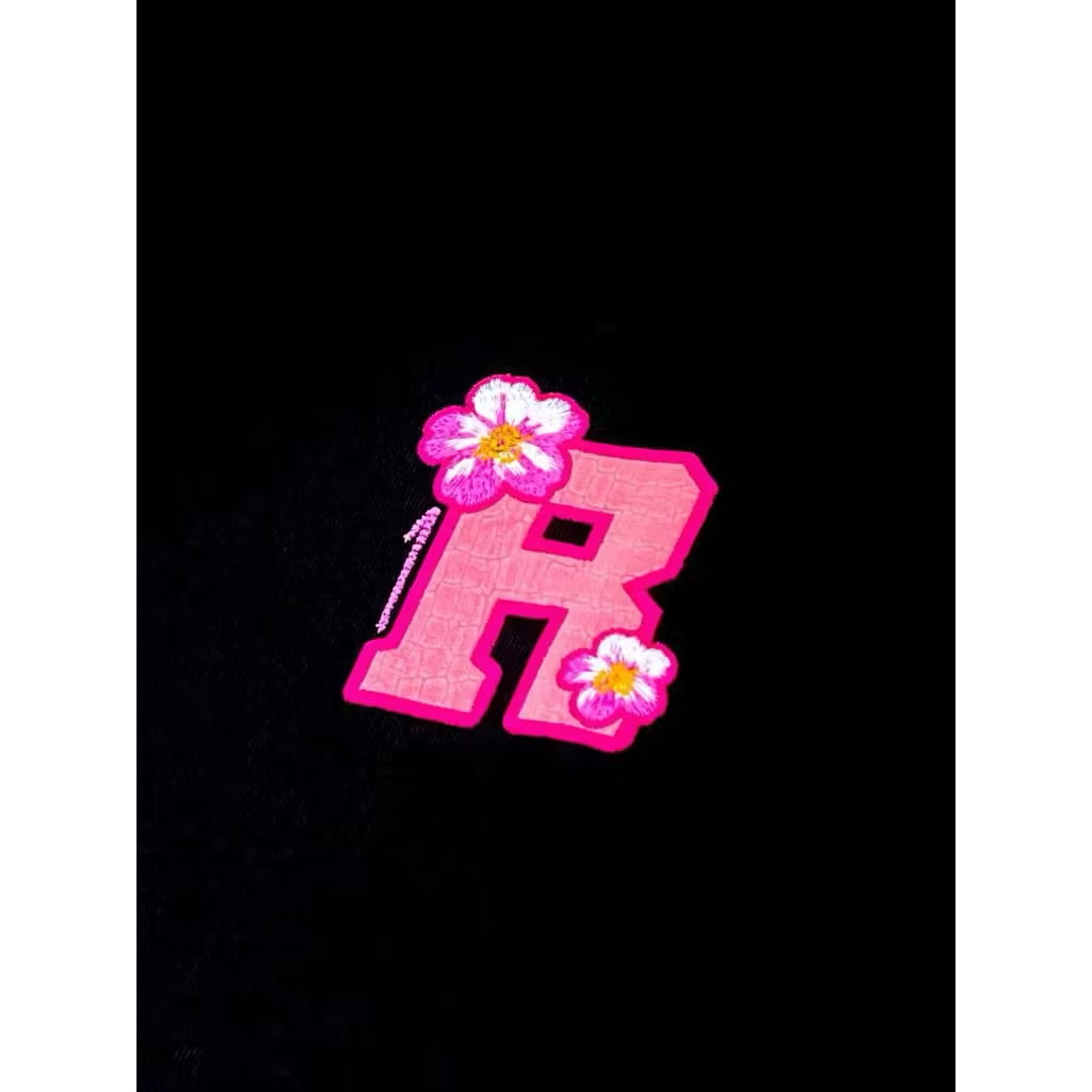 RICKYISCLOWN PINK SAKURA SKIN BLACK T SHIRT