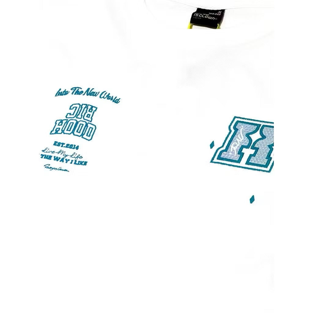 RICKYISCLOWN GREEN SCALING WHITE TEE