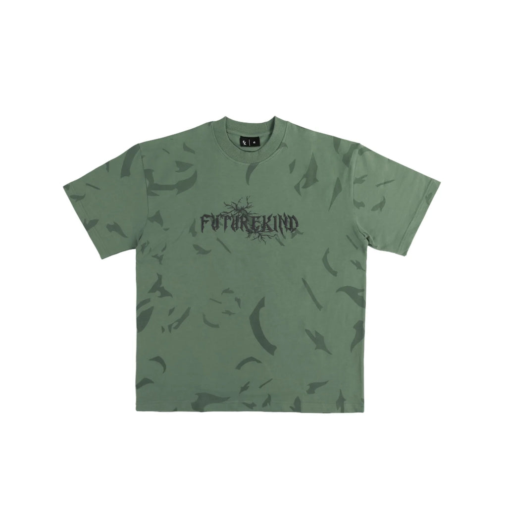 FUTURE KIND TIME CRACK ESSENTIAL GREEN TEE