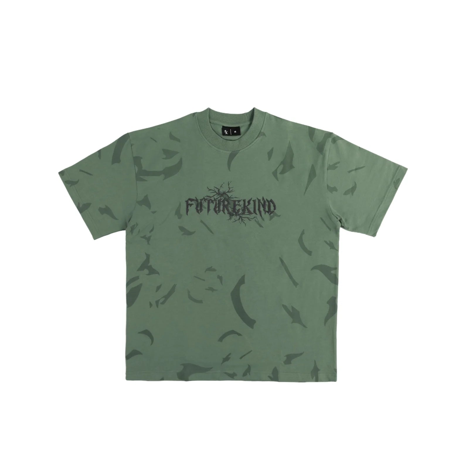 FUTURE KIND TIME CRACK ESSENTIAL GREEN TEE