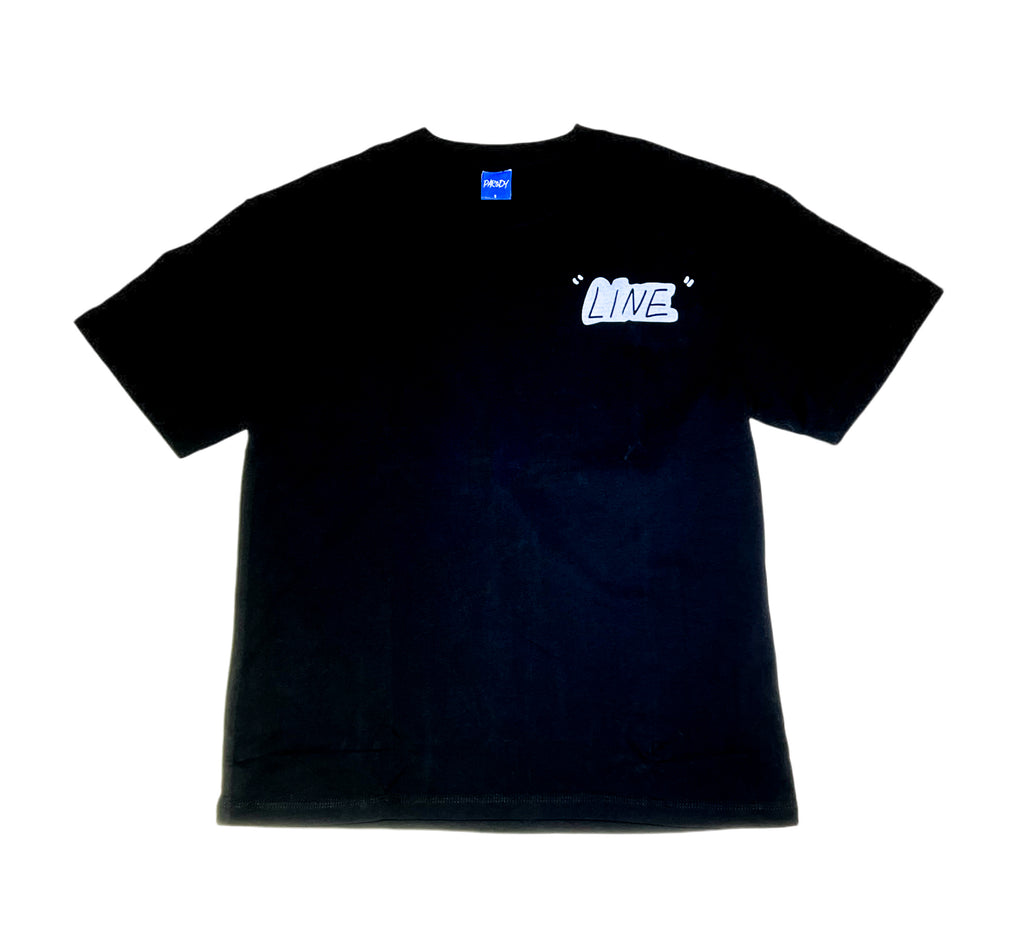 PARODY SMILEY FACE DESIGN 005 BLACK T SHIRT