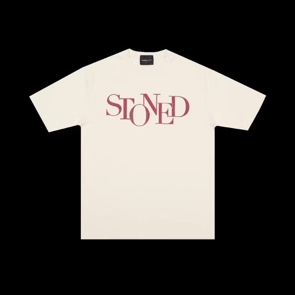 STONED & CO FINISHED LOGO TEE BEIGE