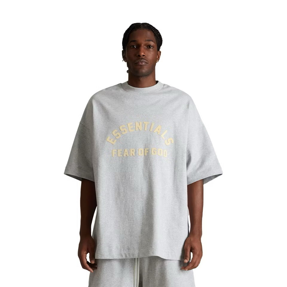 Fear of God Essentials Heavy Jersey Tee Light Heather Grey (FW23)
