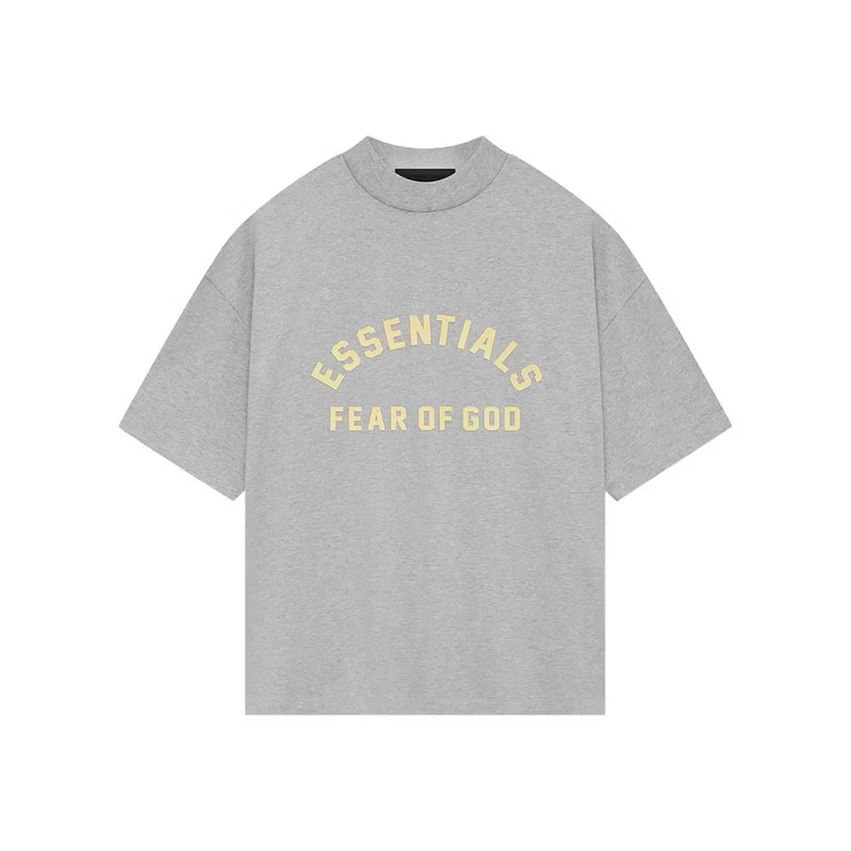 Fear of God Essentials Heavy Jersey Tee Light Heather Grey (FW23)