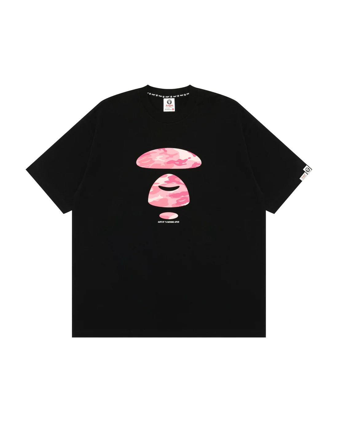 AAPEUNVS moonface graphic tee Black Pink