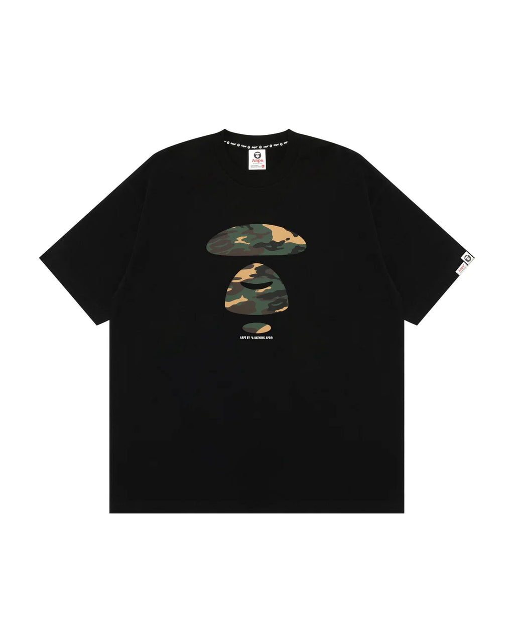 AAPEUNVS moonface graphic tee black green