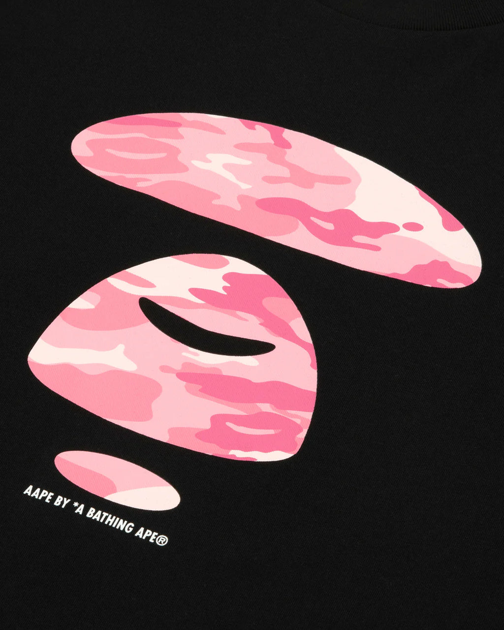 AAPEUNVS moonface graphic tee Black Pink