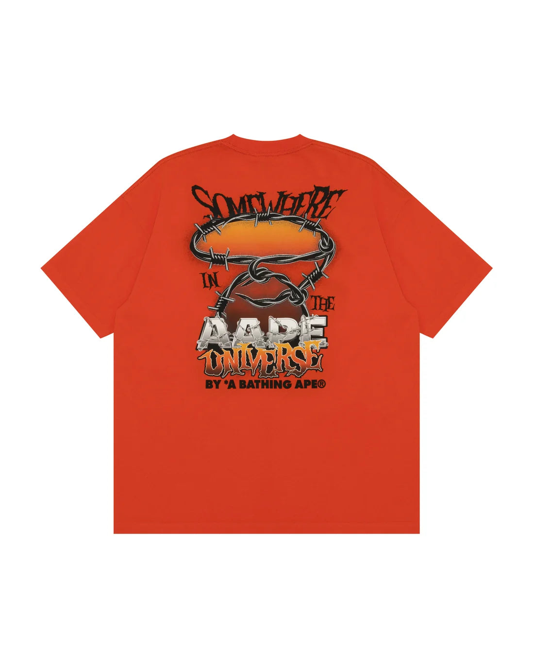 AAPEUNVS graphic tee orange tee