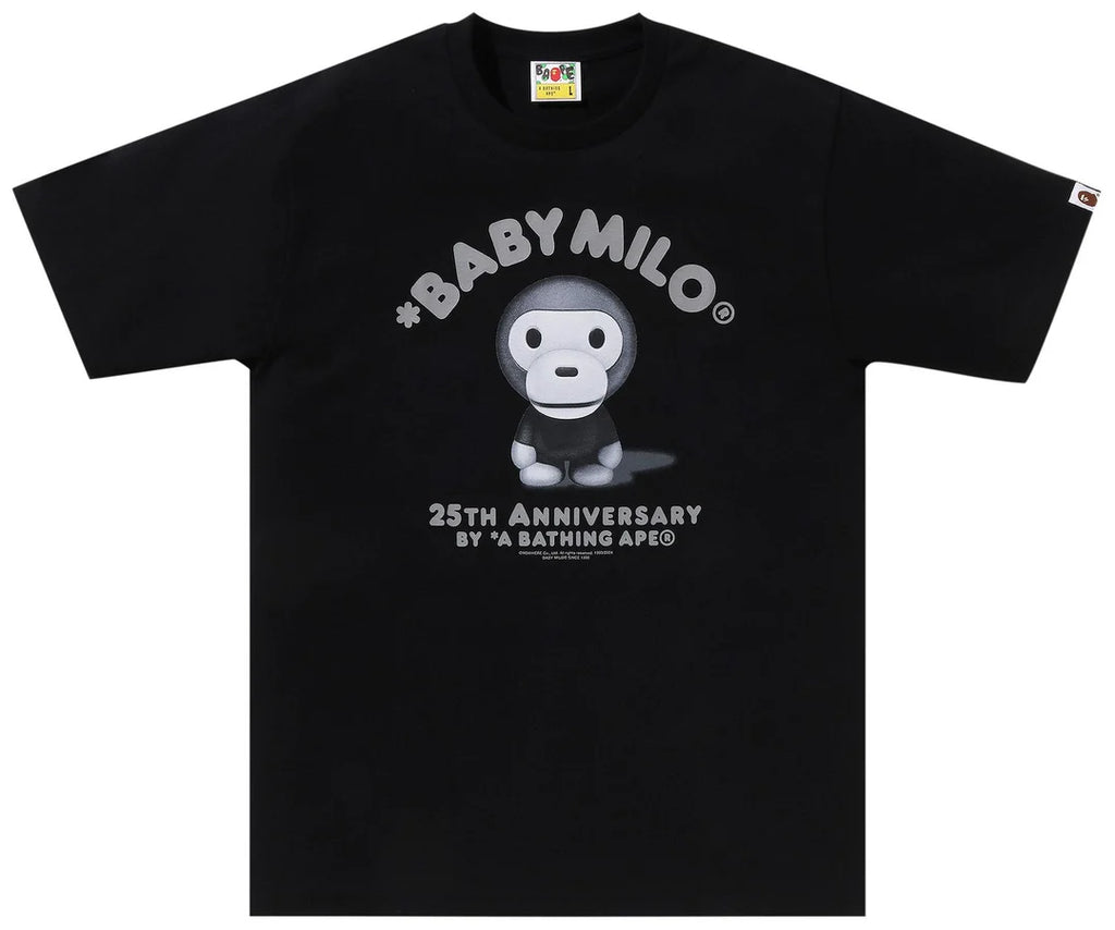 BAPE BABY MILO 25TH BLACK TEE