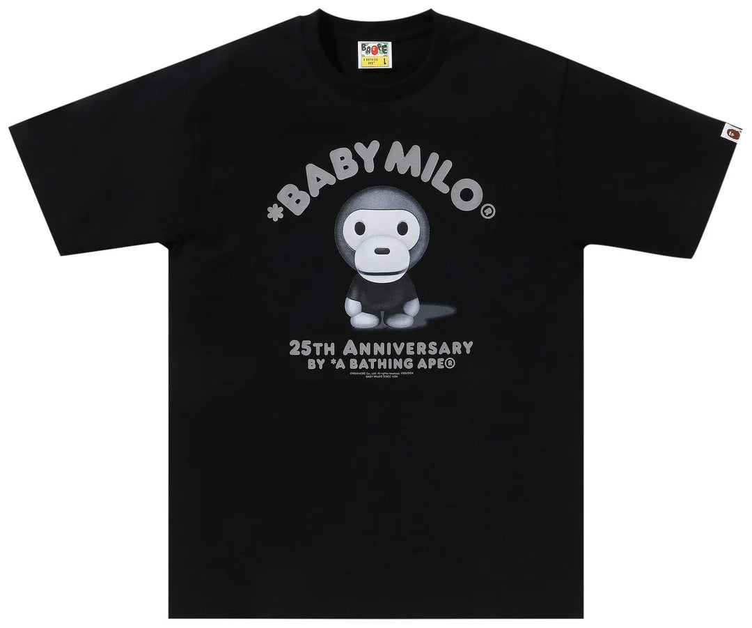 BAPE BABY MILO 25TH BLACK TEE