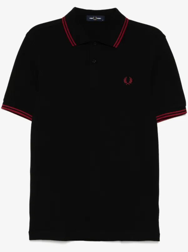 FRED PERRY (twin tipped polo shirt ) (red striped)