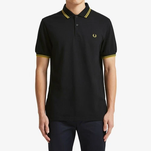 FRED PERRY(twin tipped polo shirt )( yellow striped)