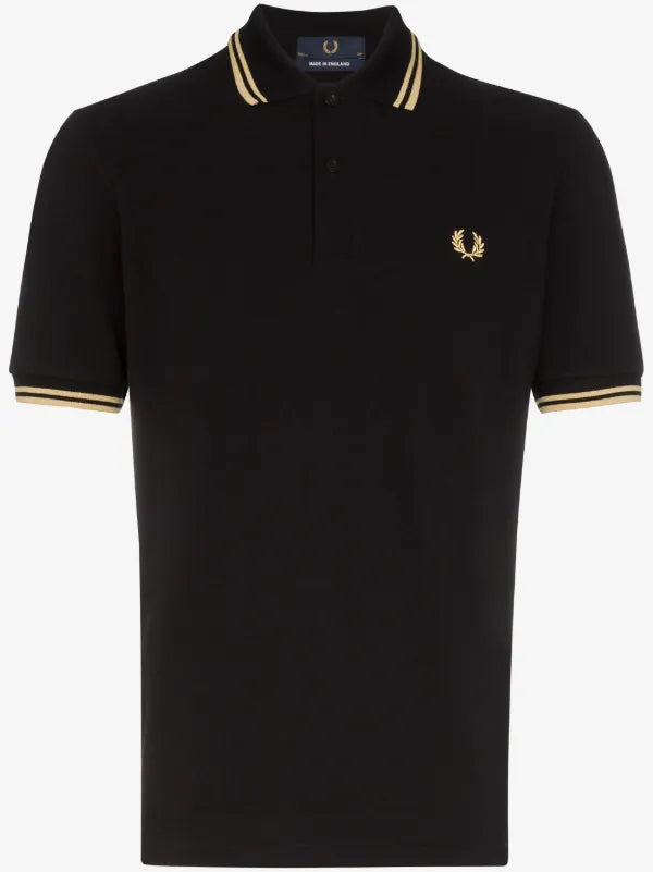 FRED PERRY(twin tipped polo shirt )( gold striped)
