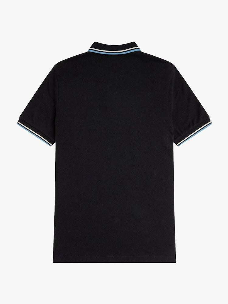 FRED PERRY(twin tipped polo shirt )(white & blue striped)