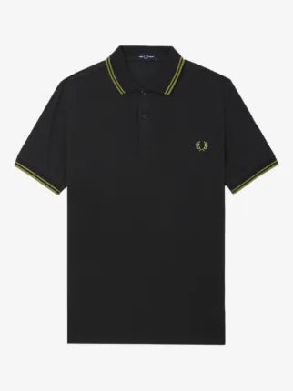 FRED PERRY(twin tipped polo shirt )(green striped)