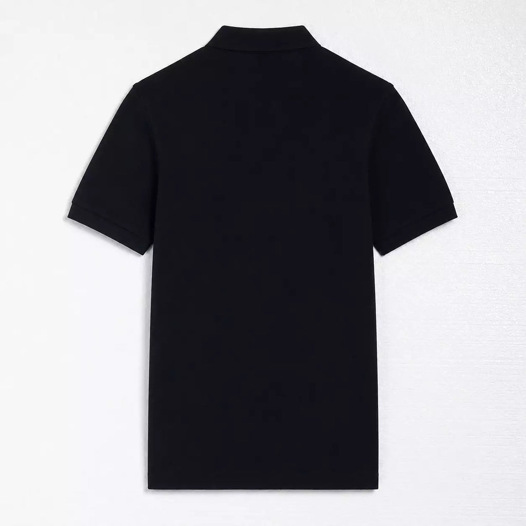 FRED PERRY (classic logo polo shirt) (black tee blue logo)