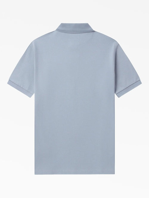 FRED PERRY (classic logo polo shirt) (gray tee,navy logo)