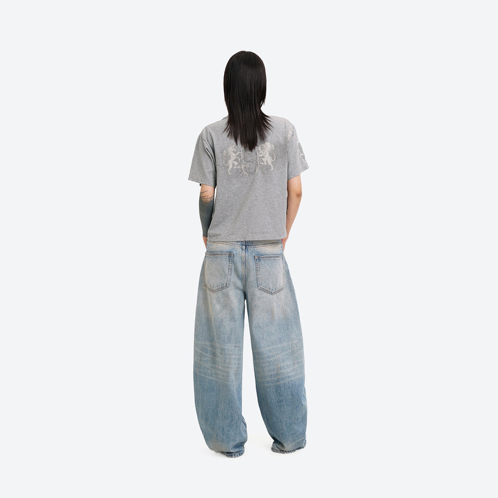 MASONPRINCE Distressed Badge T-shirt grey