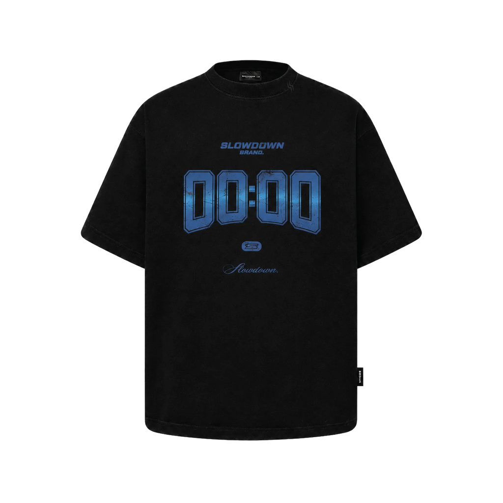 SLOWDOWN BLUE HOUR WASHED BLACK TEE