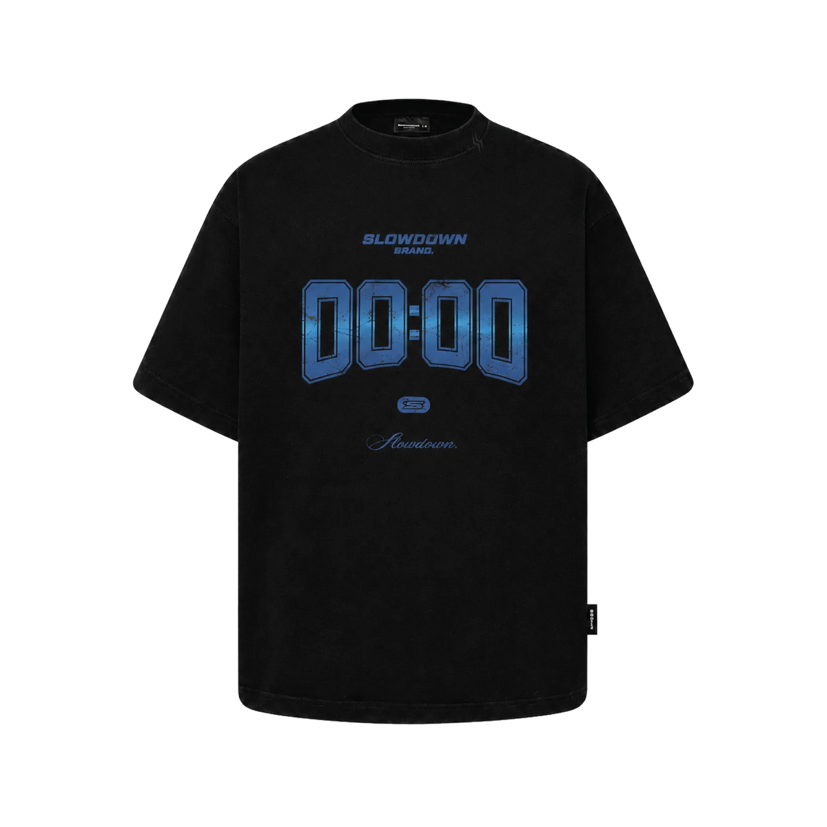 SLOWDOWN BLUE HOUR WASHED BLACK TEE