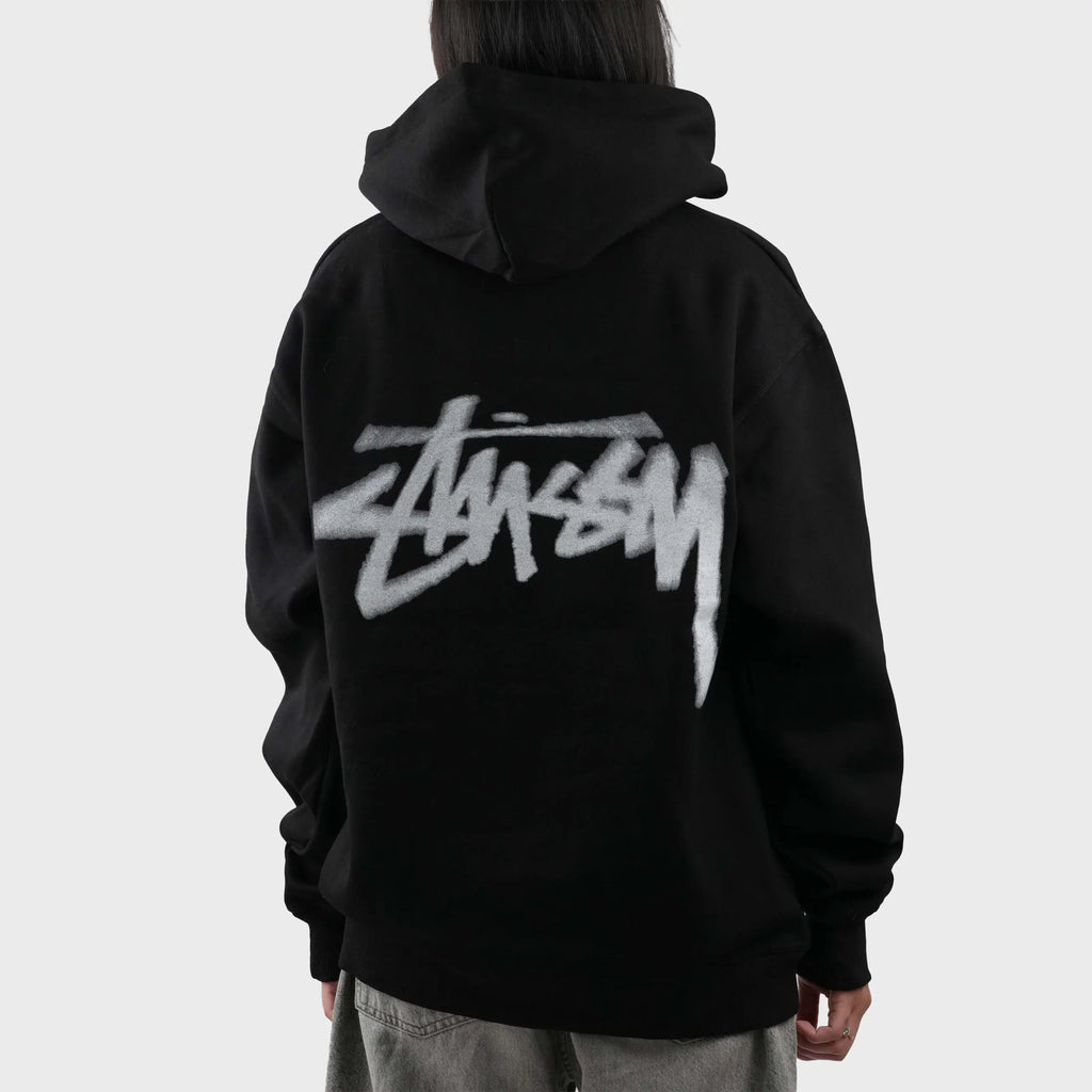 STUSSY DIZZY STOCK BLACK HOODIE