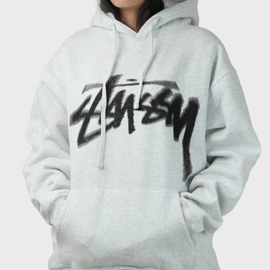 STUSSY DIZZY STOCK ASH HEATHER HOODIE