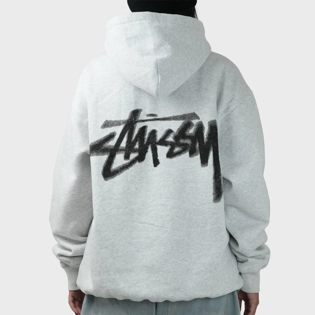 STUSSY DIZZY STOCK ASH HEATHER HOODIE