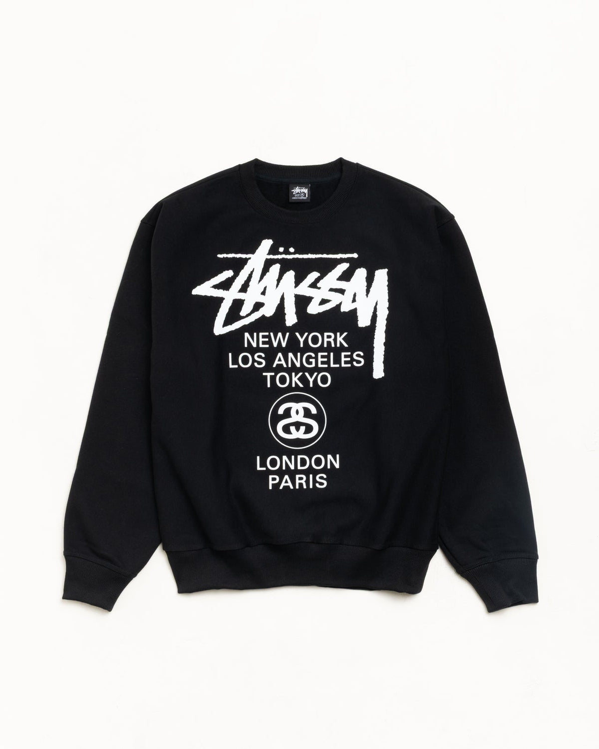 Stussy World Tour Crewneck BLACK