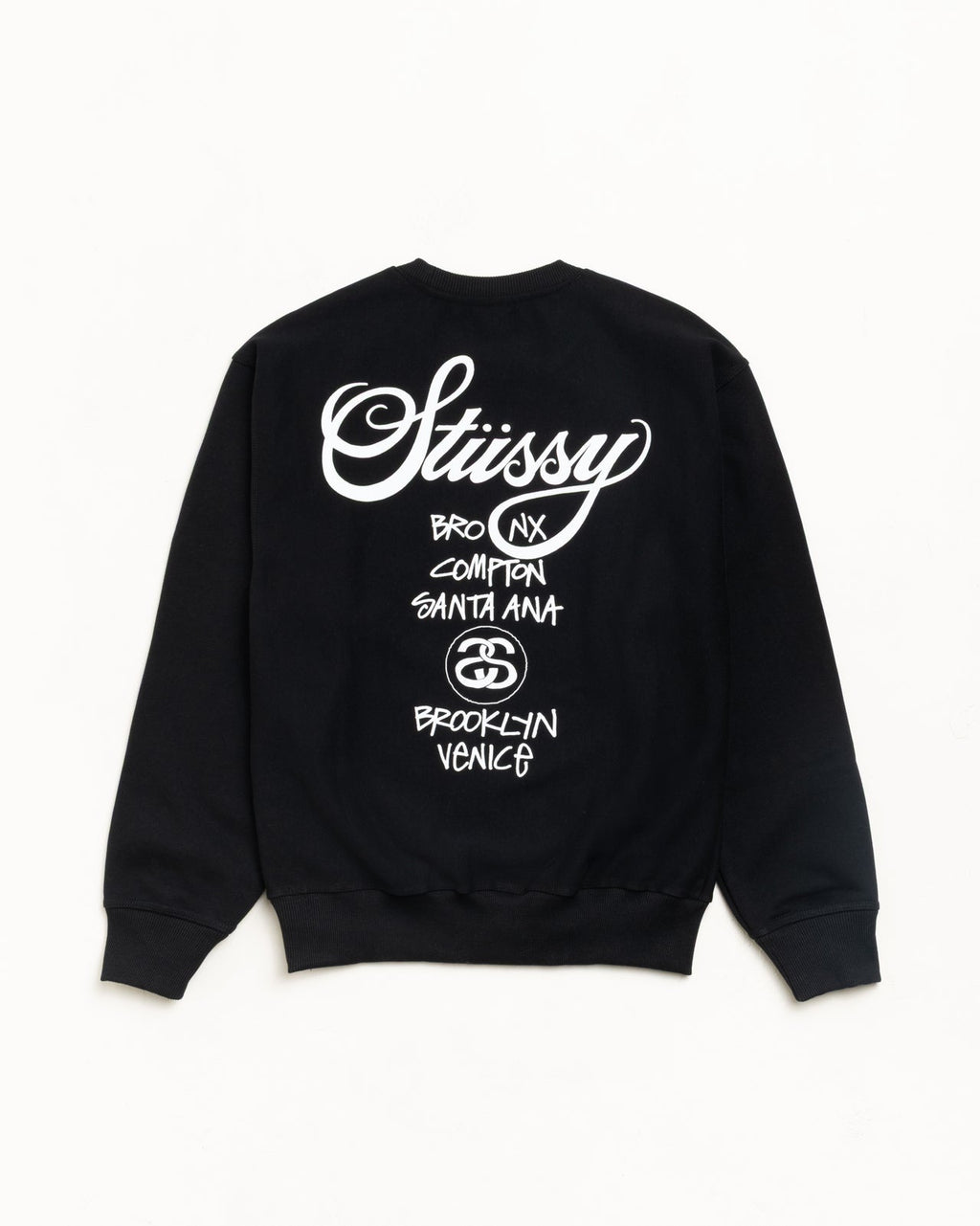 Stussy World Tour Crewneck BLACK